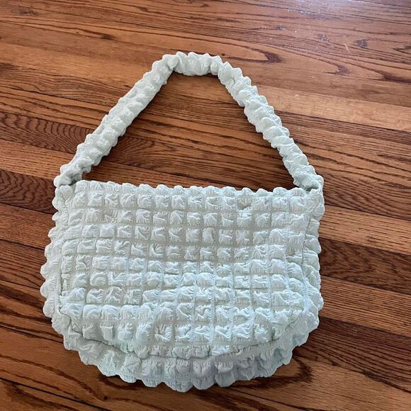 Unknown Handbags - Pastel Green Cloud Bubble Quilt Shoulder Boho Bag Fairy Cottage Y2K 2000s Spring